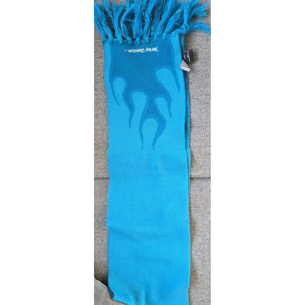 Knit Harley Davidson Neck Scarf‎ Warmer Turquoise Blue Flame 58